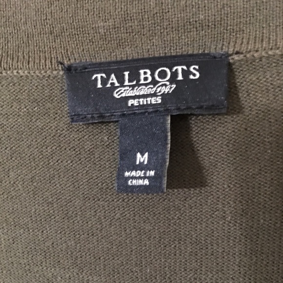 NWOT Talbots Olive Green top MP - Picture 2 of 3